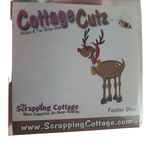 Cottage Cutz Festive Deer Die Cutting Scrapbooking - Picture 2 of 5